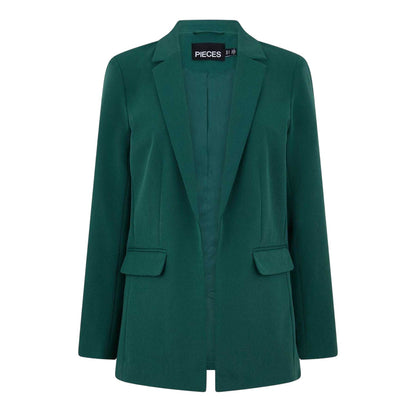 Trek Green - Front - Pieces Womens-Ladies Lapel Collar Regular Blazer