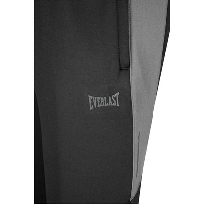 Black - Lifestyle - Everlast Mens Polyester Relaxed Fit Tracksuit Bottoms