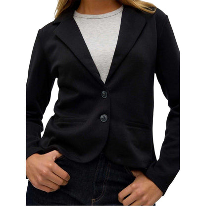 Black - Side - Vero Moda Womens-Ladies Lapel Collar Blazer