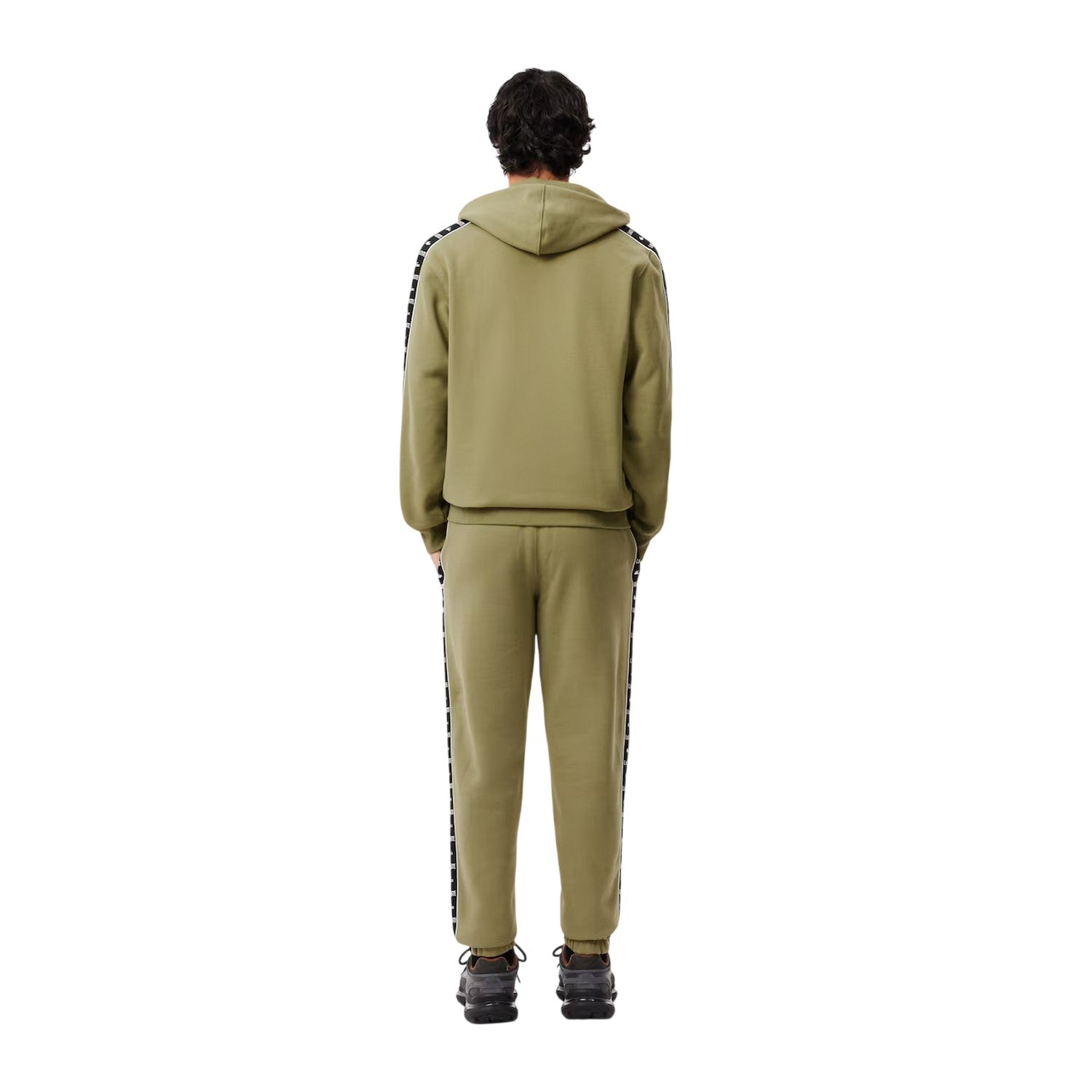 Khaki Green - Back - Lacoste Mens Woven Joggers