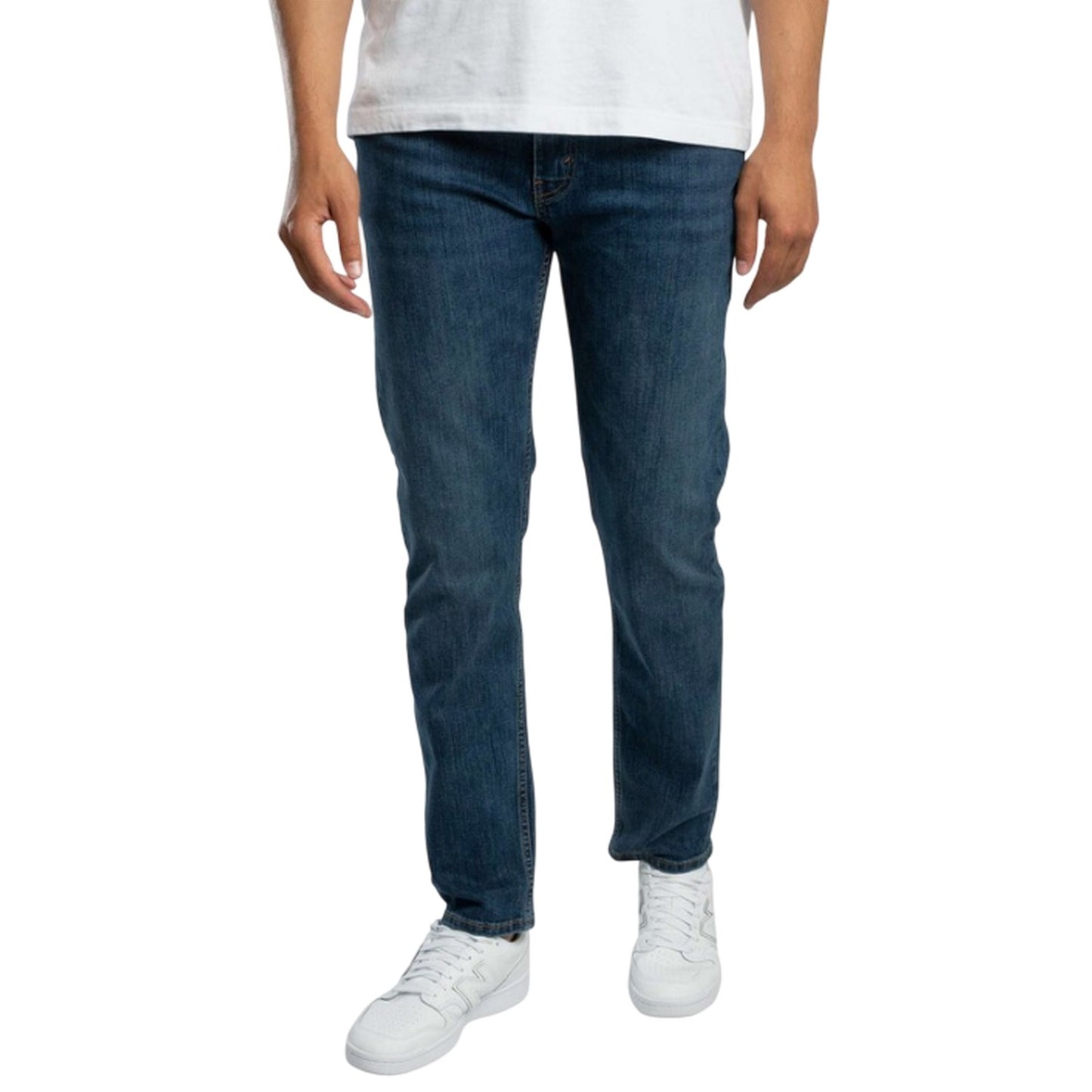 Denim - Front - Levis Mens 502 Cotton Blend Slim Jeans