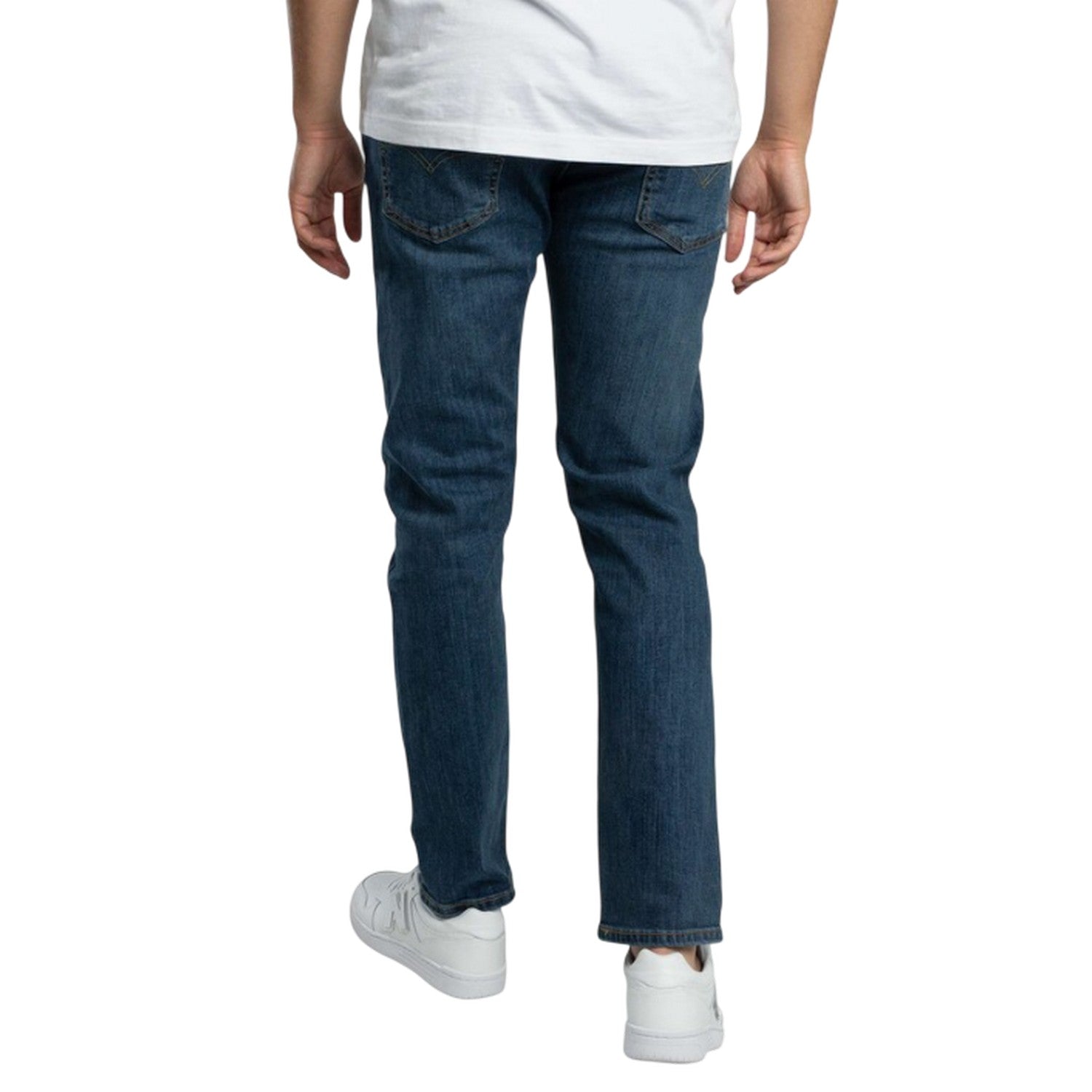 Denim - Back - Levis Mens 502 Cotton Blend Slim Jeans