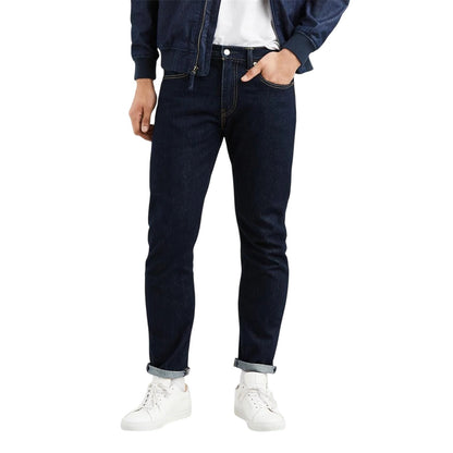 One Wash - Front - Levis Mens 502 Cotton Blend Slim Jeans