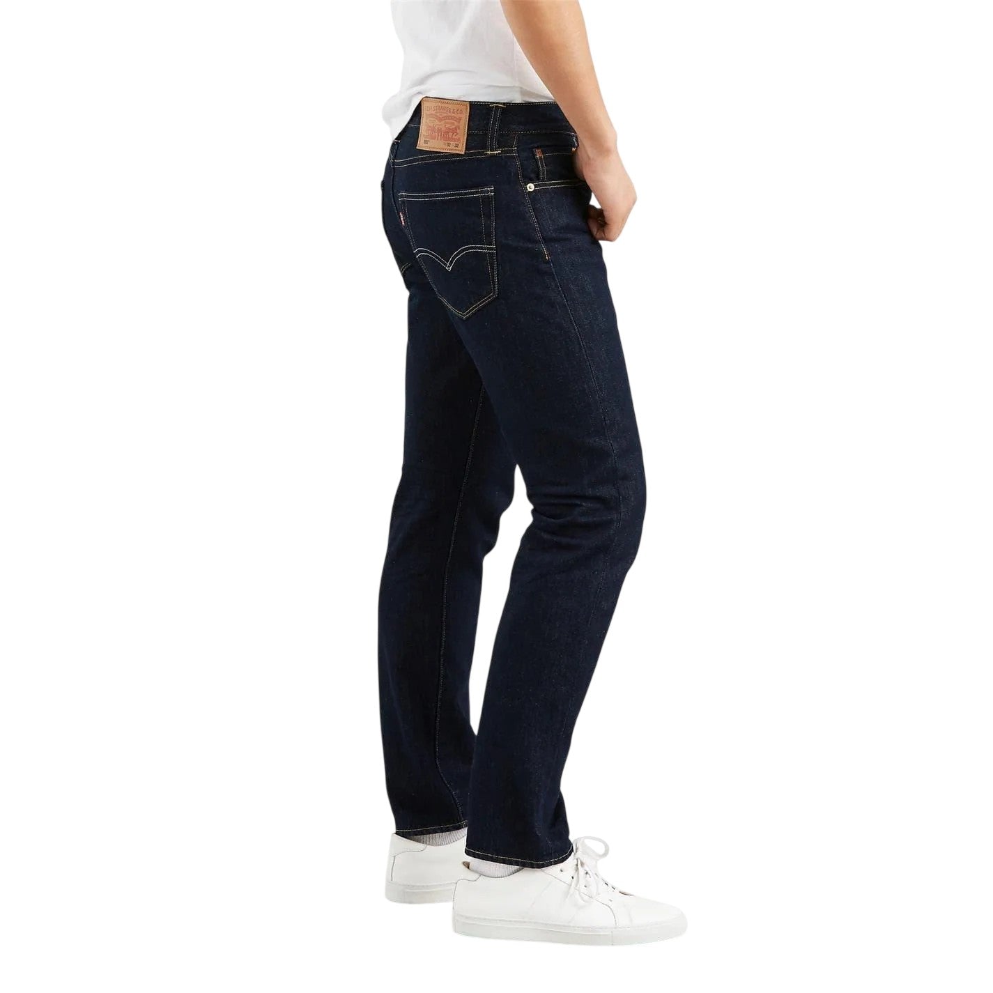 One Wash - Side - Levis Mens 502 Cotton Blend Slim Jeans