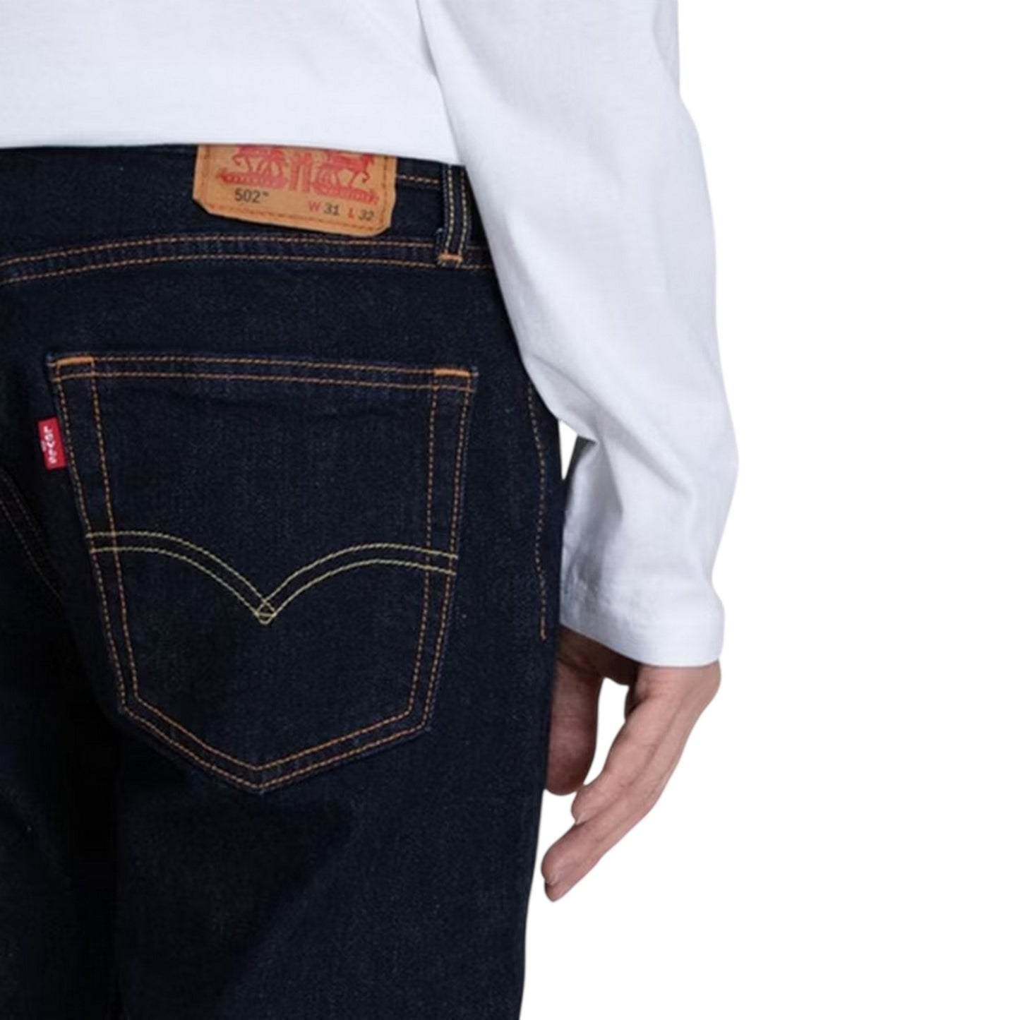 AMA Rinsey - Side - Levis Mens 502 Cotton Blend Slim Jeans