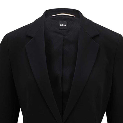 Black - Back - Boss Womens-Ladies Jexotta Flap Pocket Formal Blazer