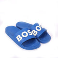 Blue - Front - Hugo Boss Womens-Ladies Kirk Logo Sliders