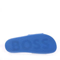 Blue - Side - Hugo Boss Womens-Ladies Kirk Logo Sliders