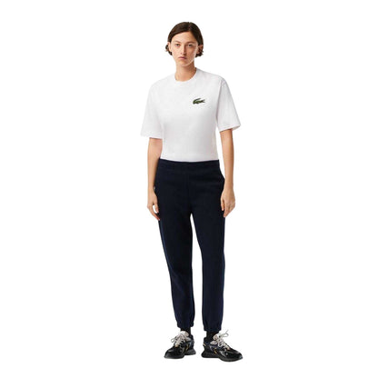 Navy Blue - Lifestyle - Lacoste Womens-Ladies Woven Relaxed Fit Joggers