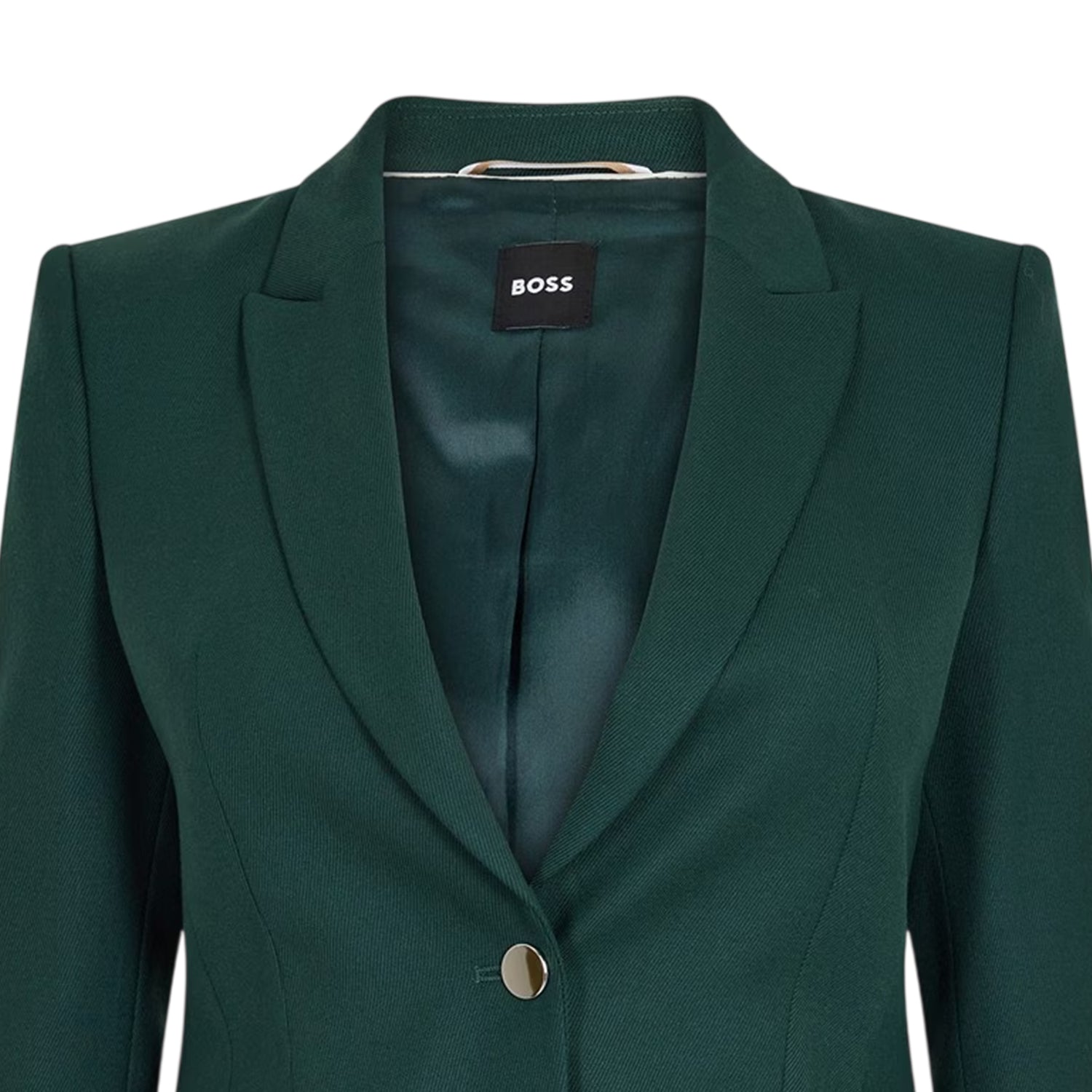 Green - Side - Boss Womens-Ladies Juicy Lara Flap Pocket Regular Blazer