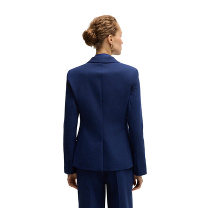 Blue - Back - Boss Womens-Ladies Jia Formal Blazer