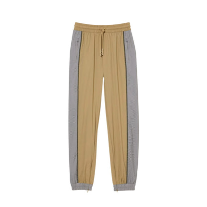 Cement - Front - Lacoste Womens-Ladies Colour Block Joggers