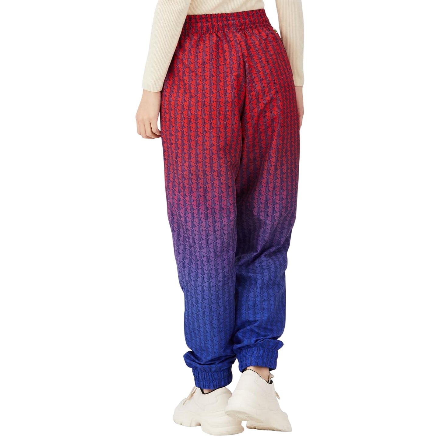 Red-Cobalt - Back - Lacoste Womens-Ladies Gradient Tracksuit Bottoms