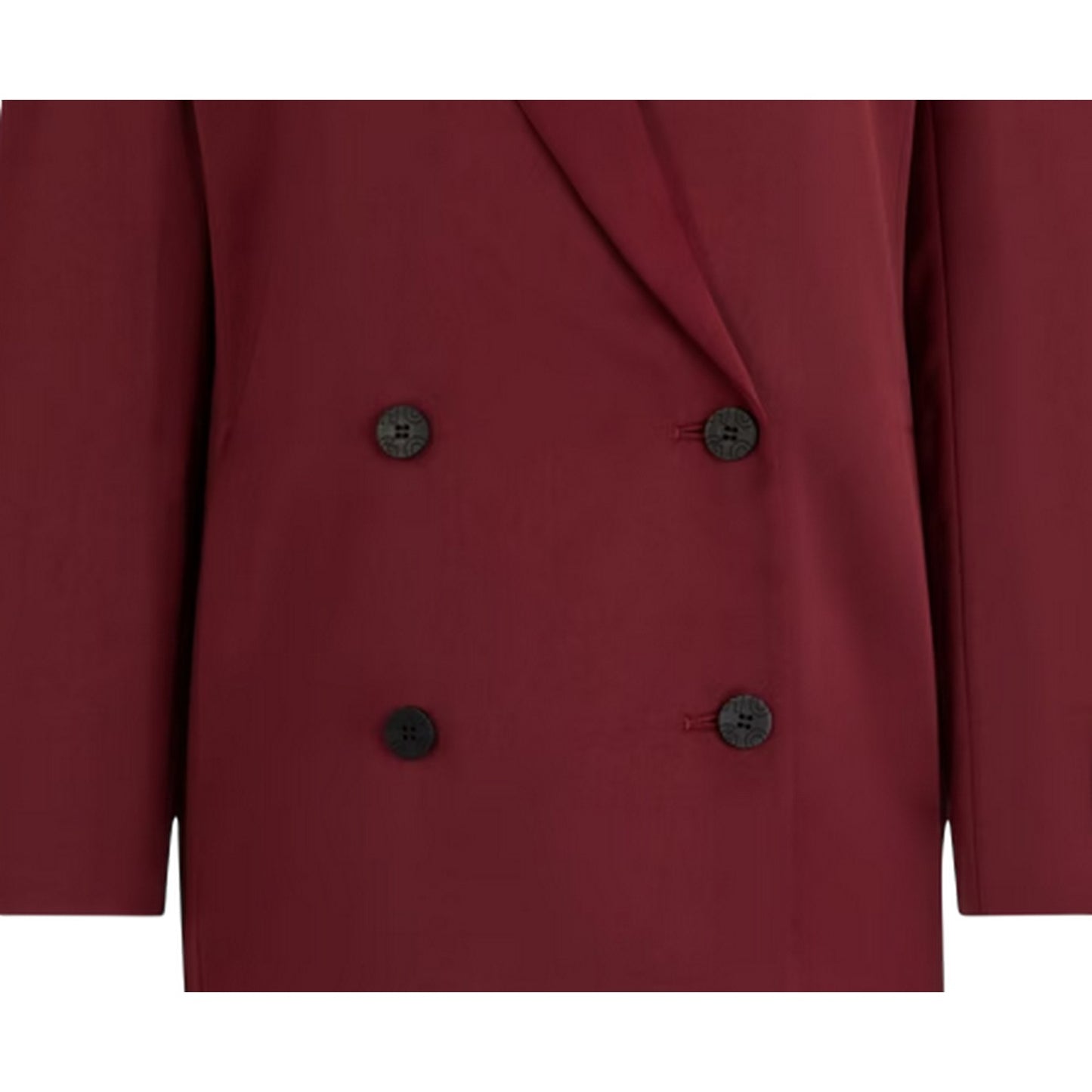 Dark Red - Side - Hugo Womens-Ladies Aboma Double-Breasted Regular Blazer