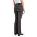 Black - Back - Levis Womens-Ladies 726 Leather Patch High Rise Jeans