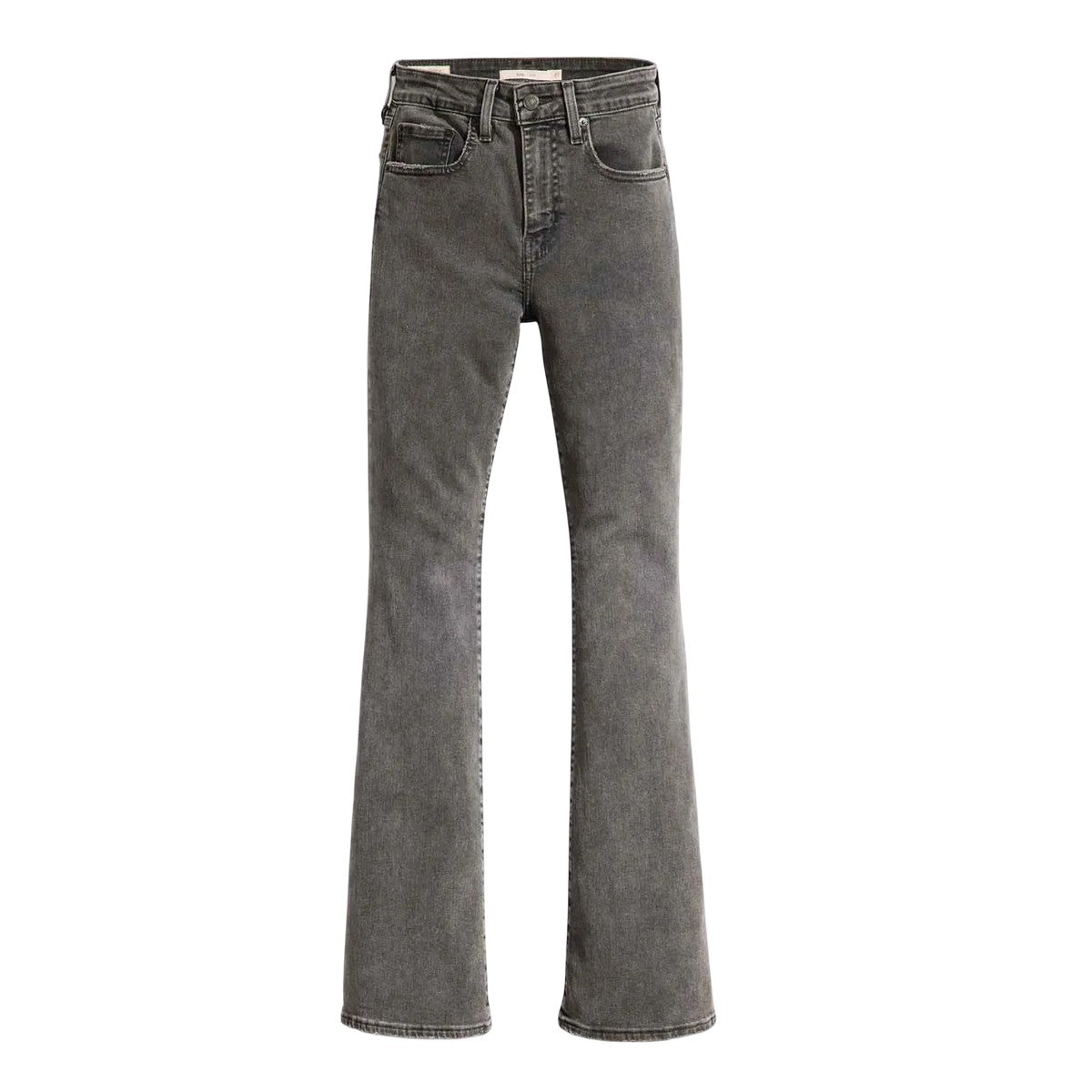 Black - Front - Levis Womens-Ladies 726 Leather Patch High Rise Jeans