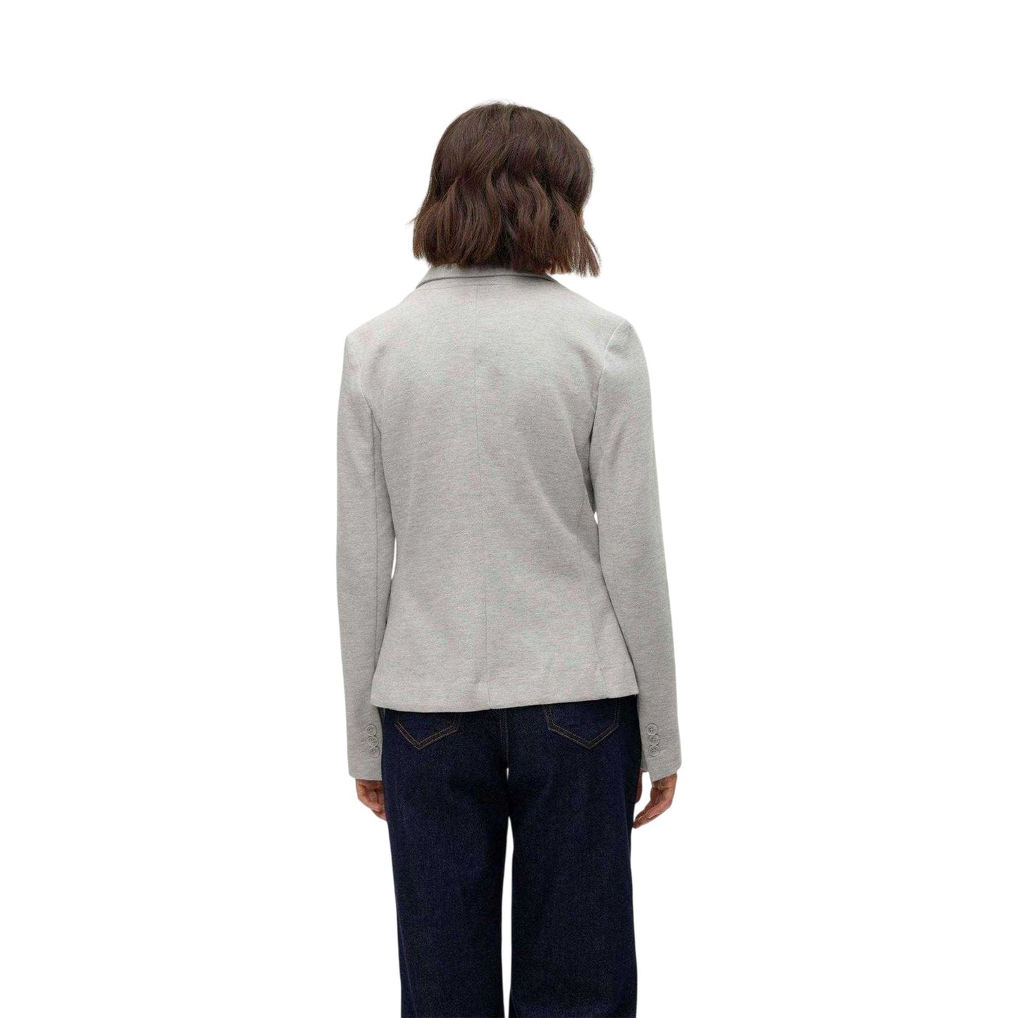 Light Grey Melange - Back - Vero Moda Womens-Ladies Julia Tailored Long-Sleeved Blazer