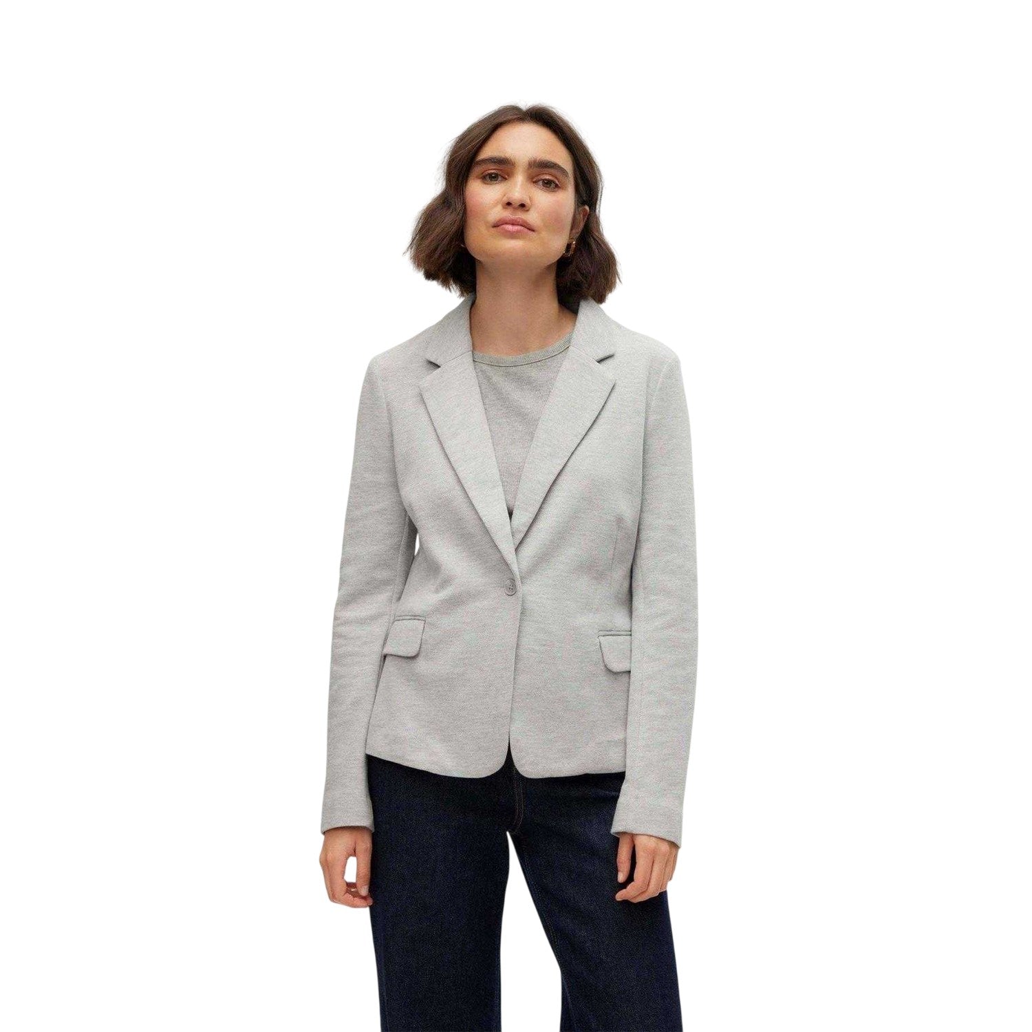 Light Grey Melange - Lifestyle - Vero Moda Womens-Ladies Julia Tailored Long-Sleeved Blazer