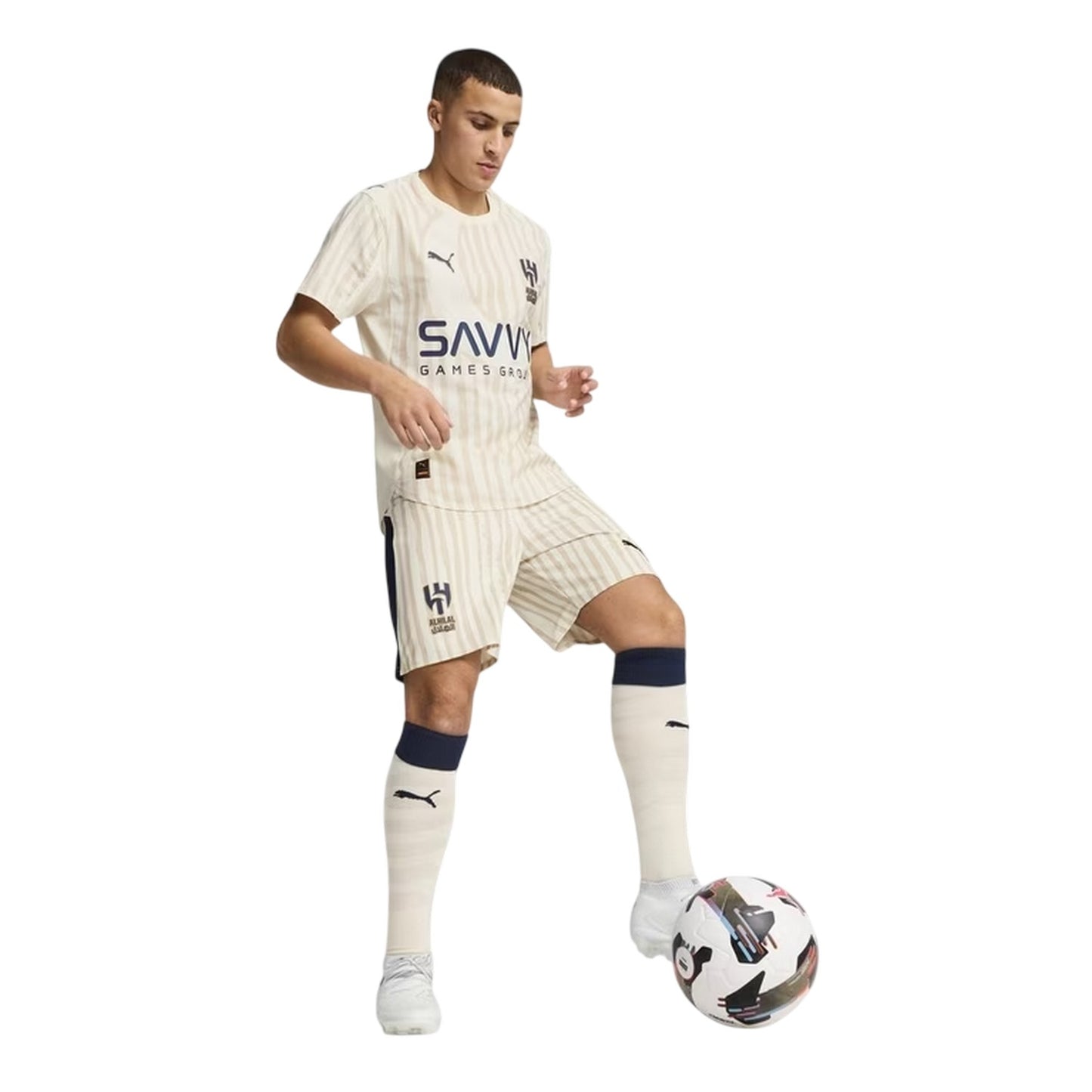 Alpine White - Pack Shot - Puma Mens 2025-2026 Al Hilal SFC Goalkeeper Shorts