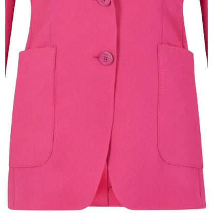 Medium Pink - Lifestyle - Boss Womens-Ladies Plain Lapel Collar Blazer
