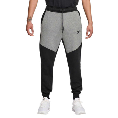 Black-Grey - Front - Nike Mens Tech Fleece Joggers