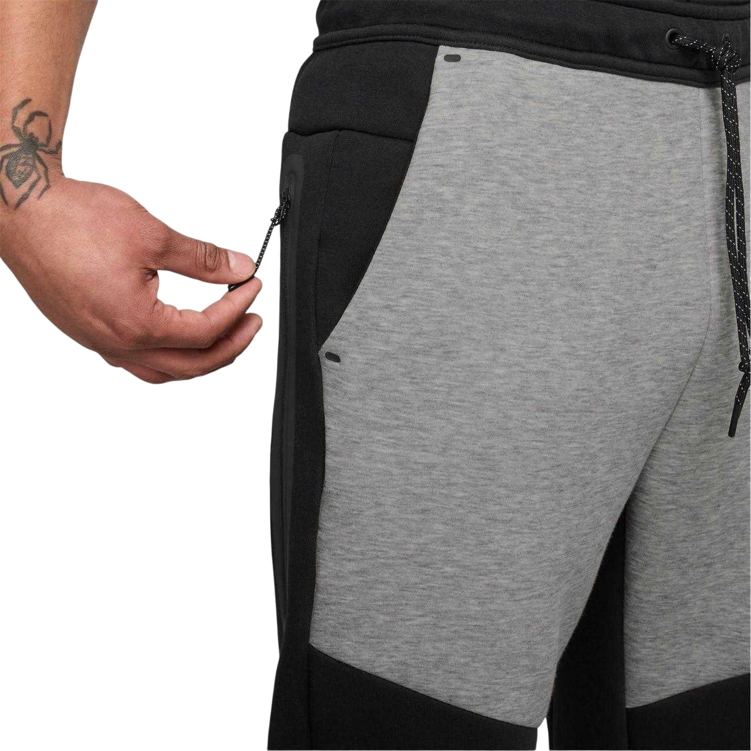 Black-Grey - Side - Nike Mens Tech Fleece Joggers