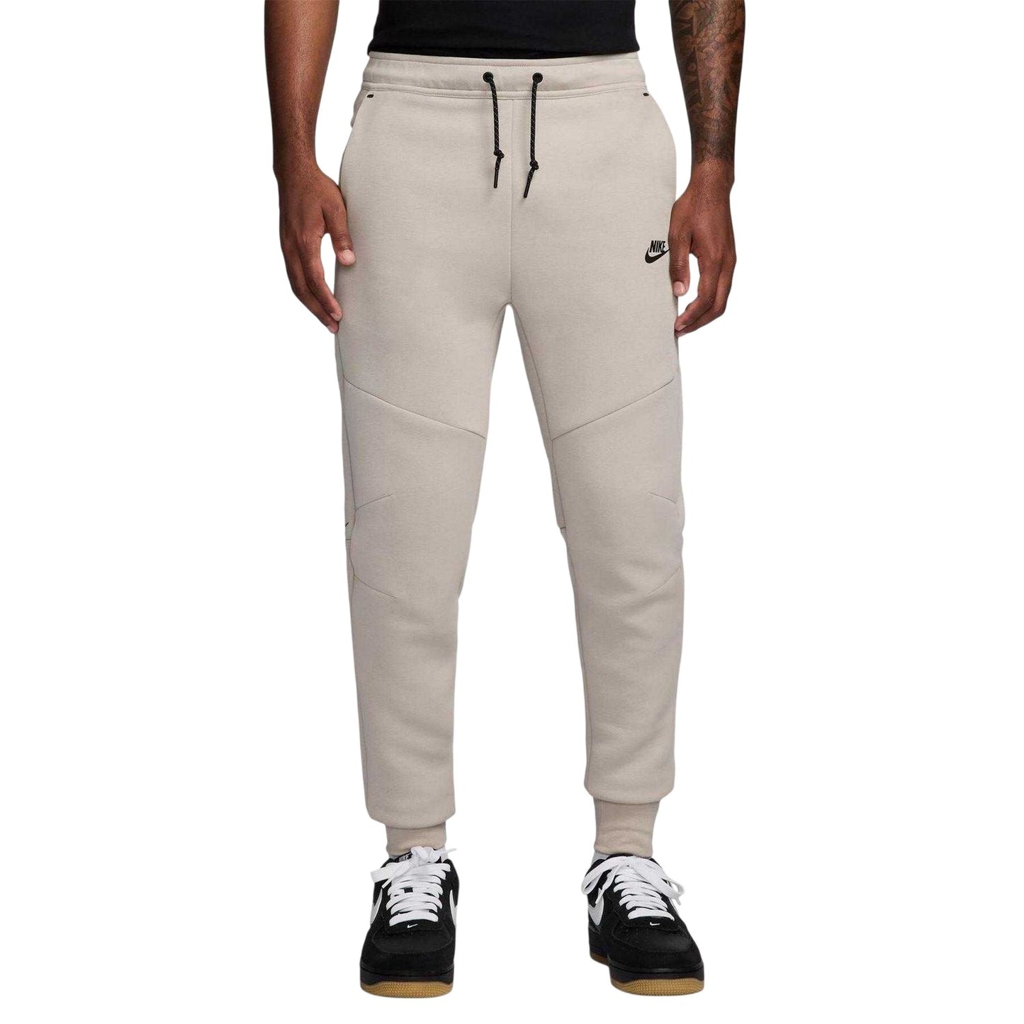 Cream - Front - Nike Mens Tech Fleece Joggers