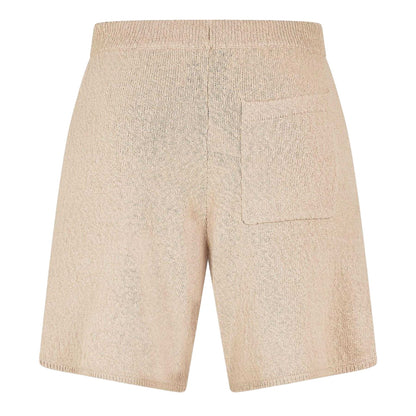 Beige - Back - Jack Wills Mens Knitted Shorts