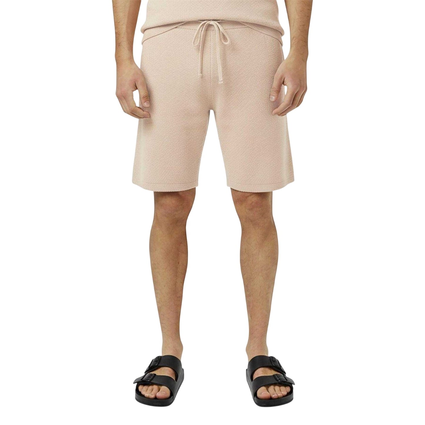 Beige - Side - Jack Wills Mens Knitted Shorts