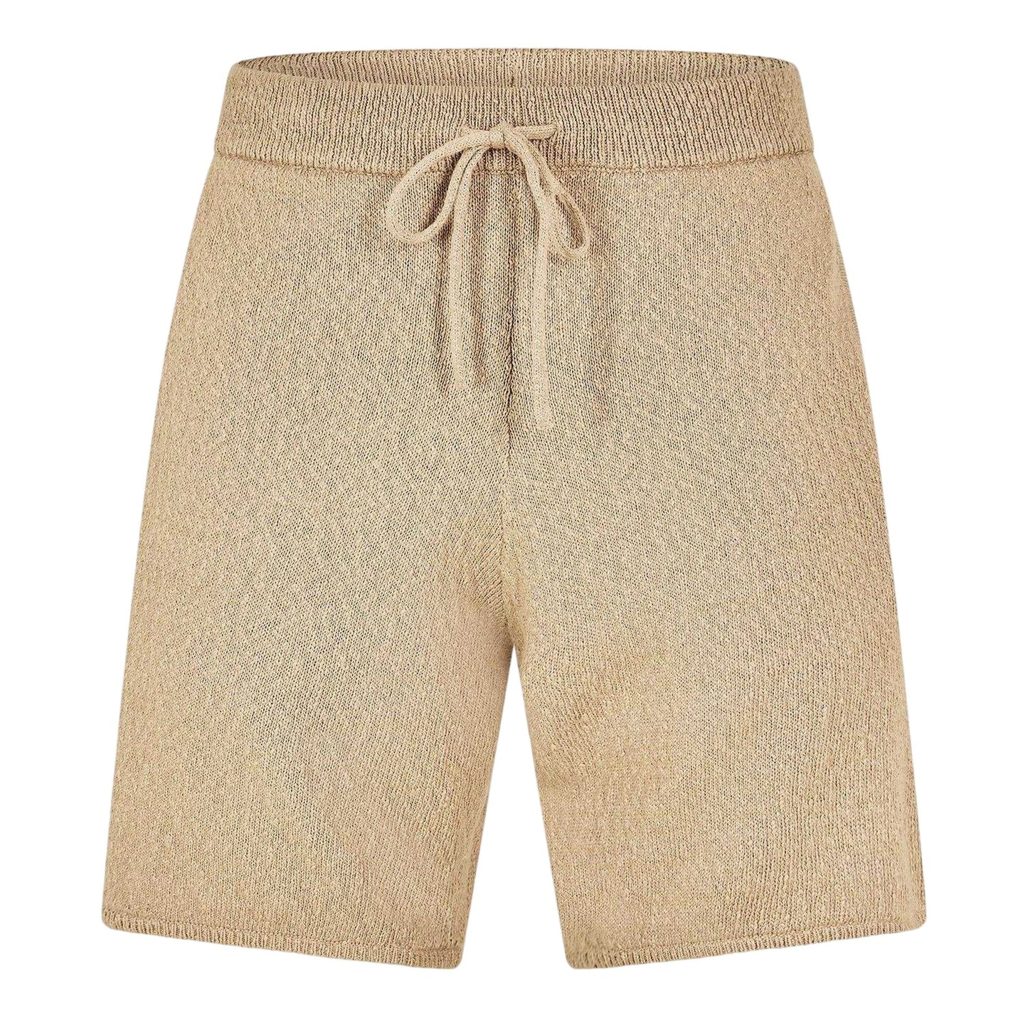 Light Khaki - Front - Jack Wills Mens Knitted Shorts