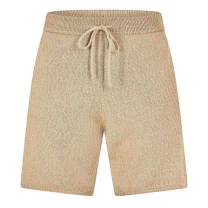 Light Khaki - Front - Jack Wills Mens Knitted Shorts