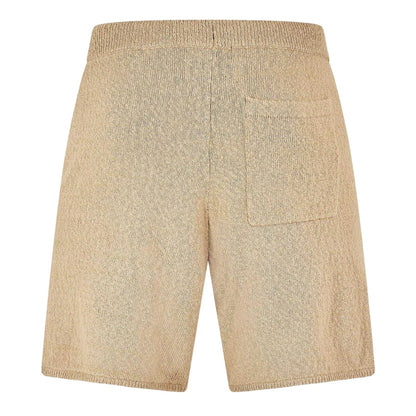 Light Khaki - Back - Jack Wills Mens Knitted Shorts