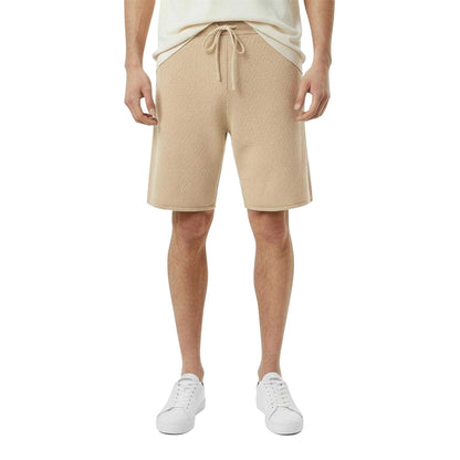 Light Khaki - Side - Jack Wills Mens Knitted Shorts