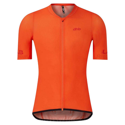 Orange - Front - dhb Mens Aeron Short-Sleeved Cycling Jersey