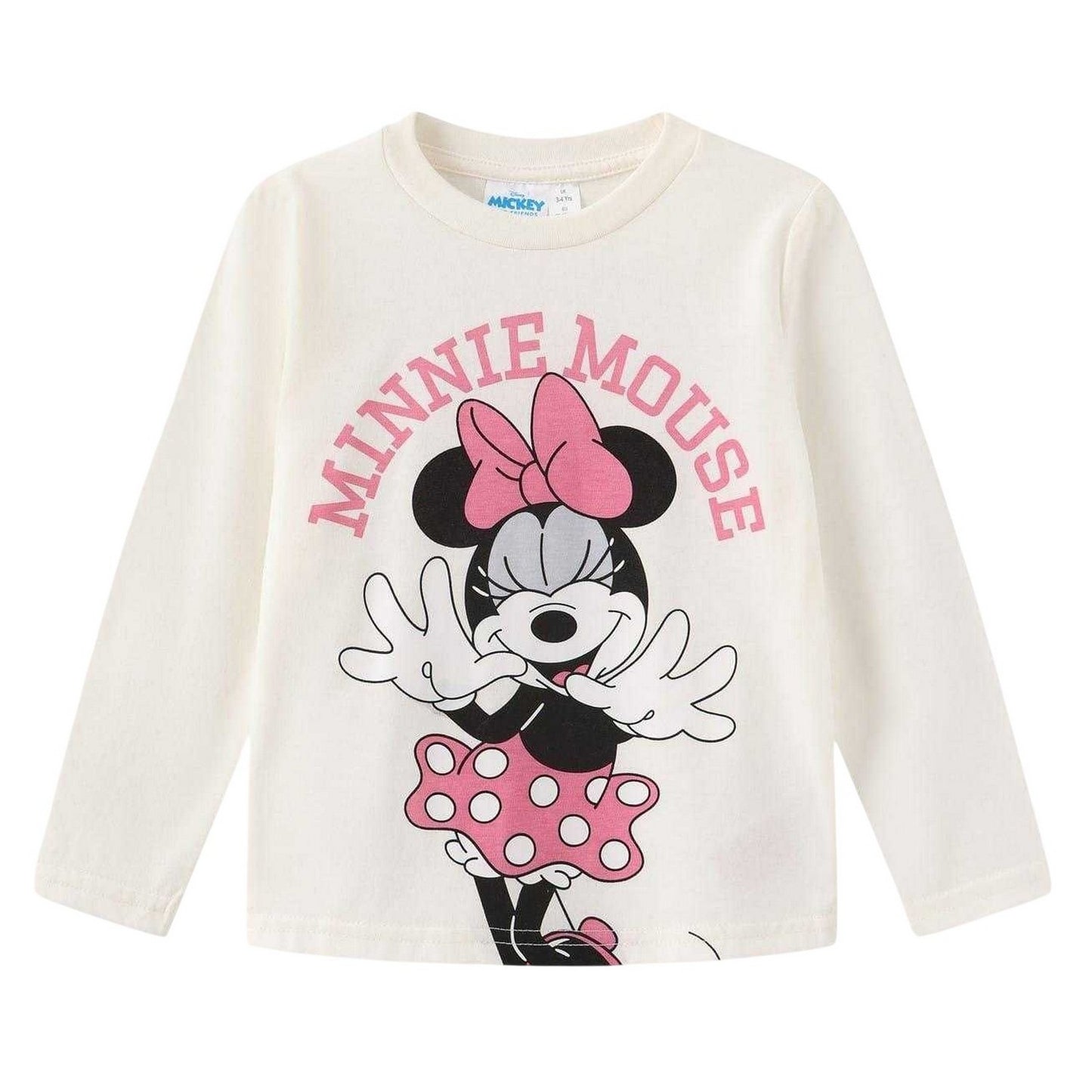 Off White - Front - Disney Childrens-Kids Minnie Mouse Big Smile T-Shirt