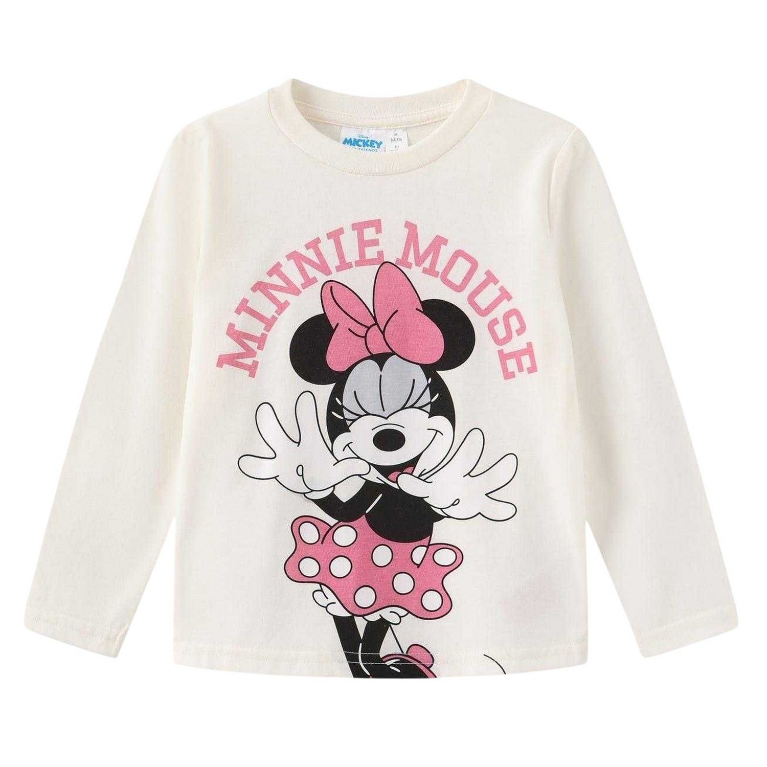 Off White - Front - Disney Childrens-Kids Minnie Mouse Big Smile T-Shirt