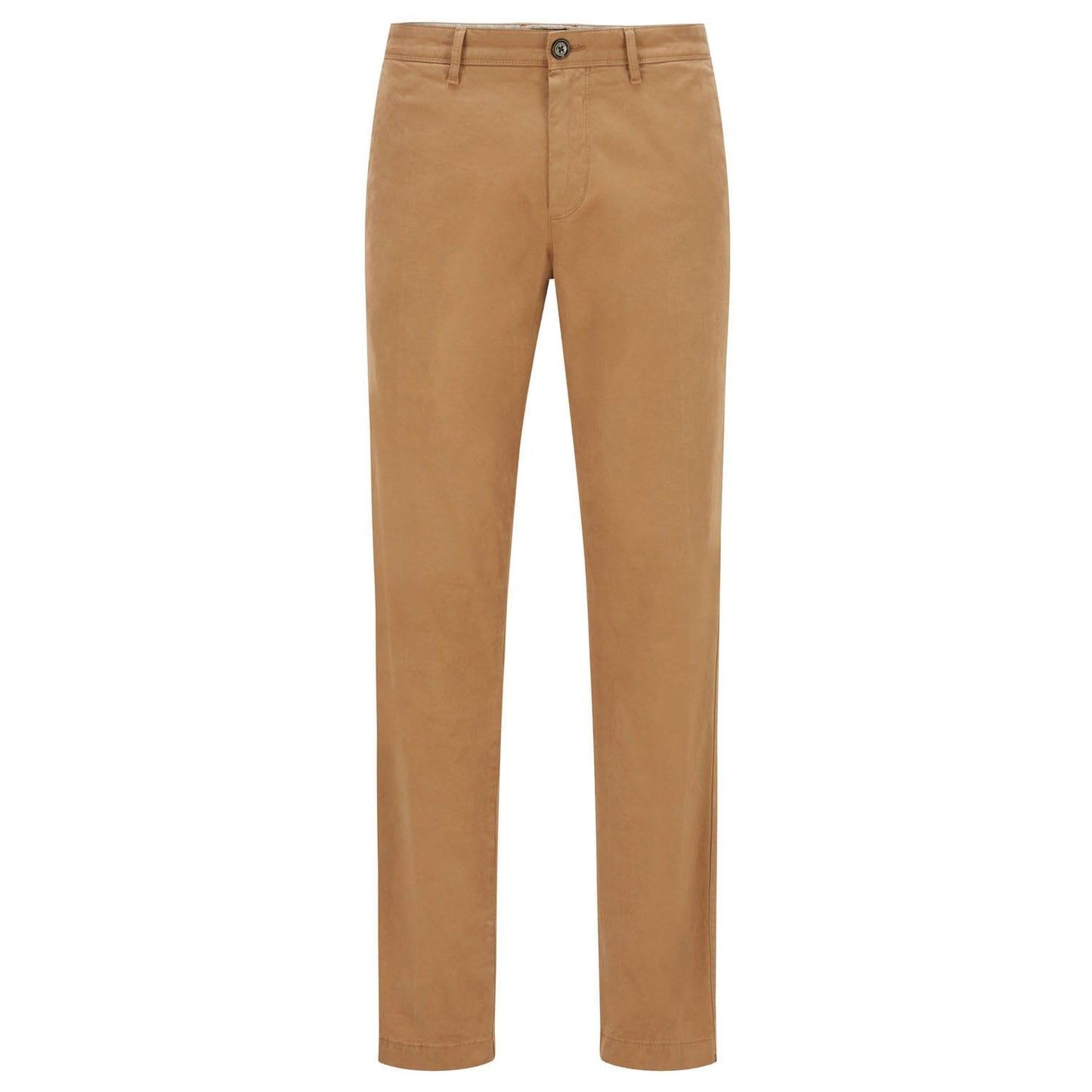 Beige - Front - Boss Mens Crigan2 Leather Label Trousers