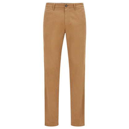 Beige - Front - Boss Mens Crigan2 Leather Label Trousers
