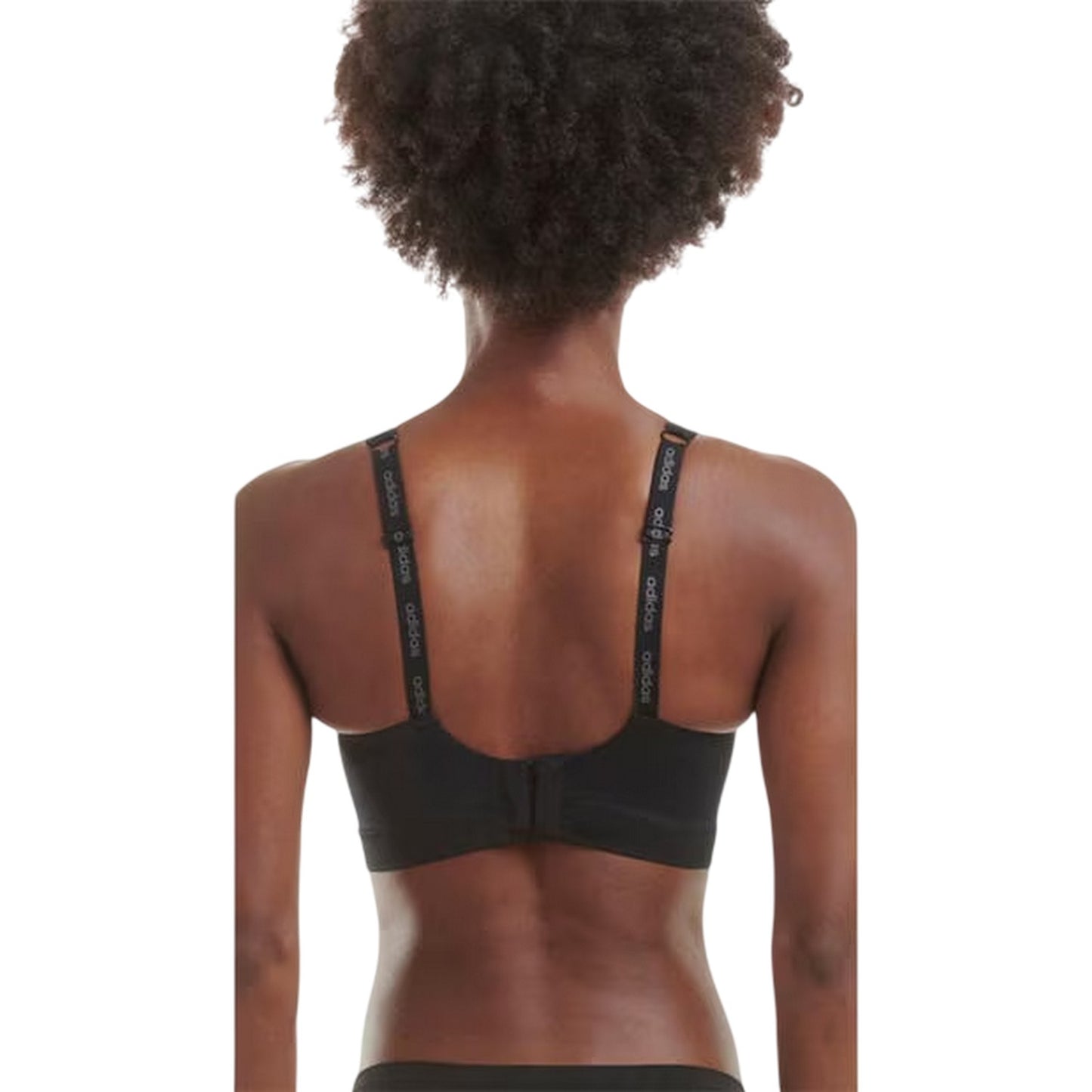 Black - Back - Adidas Womens-Ladies Seamless Sports Bra