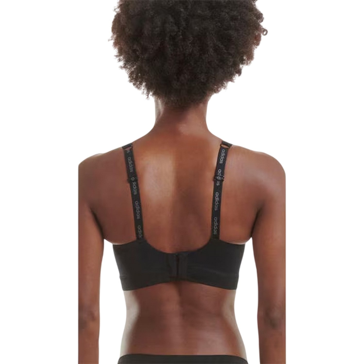Black - Back - Adidas Womens-Ladies Seamless Sports Bra