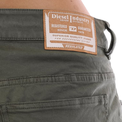 Green - Side - Diesel Mens Fleece Shorts