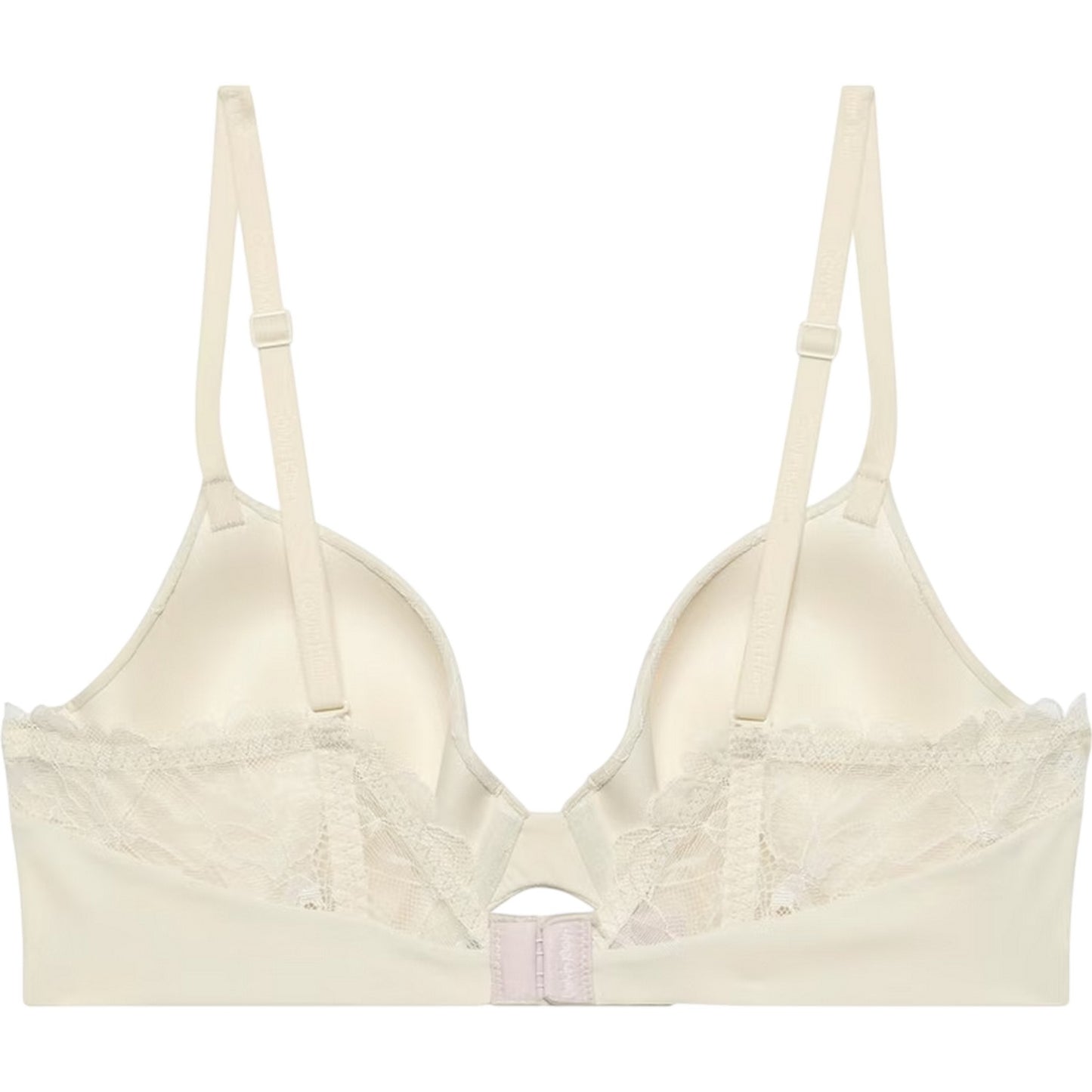 Bone - Back - Calvin Klein Womens-Ladies Iris Floral T-Shirt Bra
