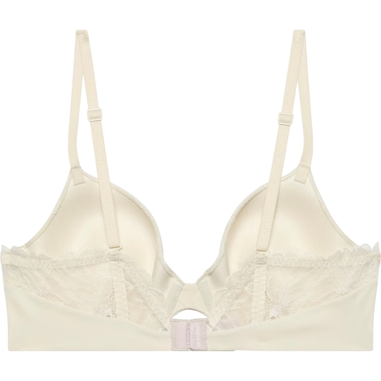 Bone - Back - Calvin Klein Womens-Ladies Iris Floral T-Shirt Bra
