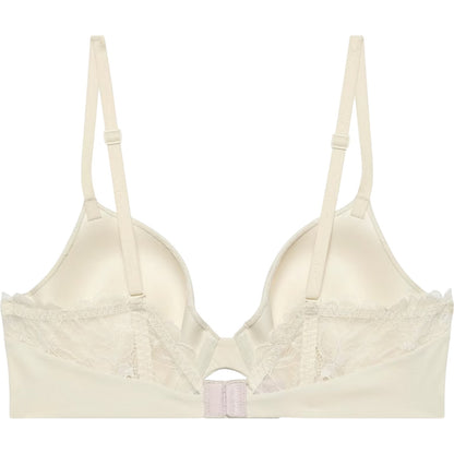 Bone - Back - Calvin Klein Womens-Ladies Iris Floral T-Shirt Bra