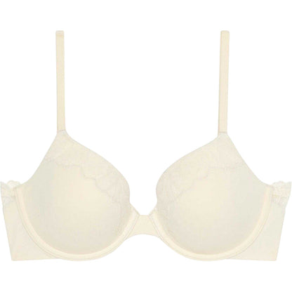 Bone - Front - Calvin Klein Womens-Ladies Iris Floral T-Shirt Bra