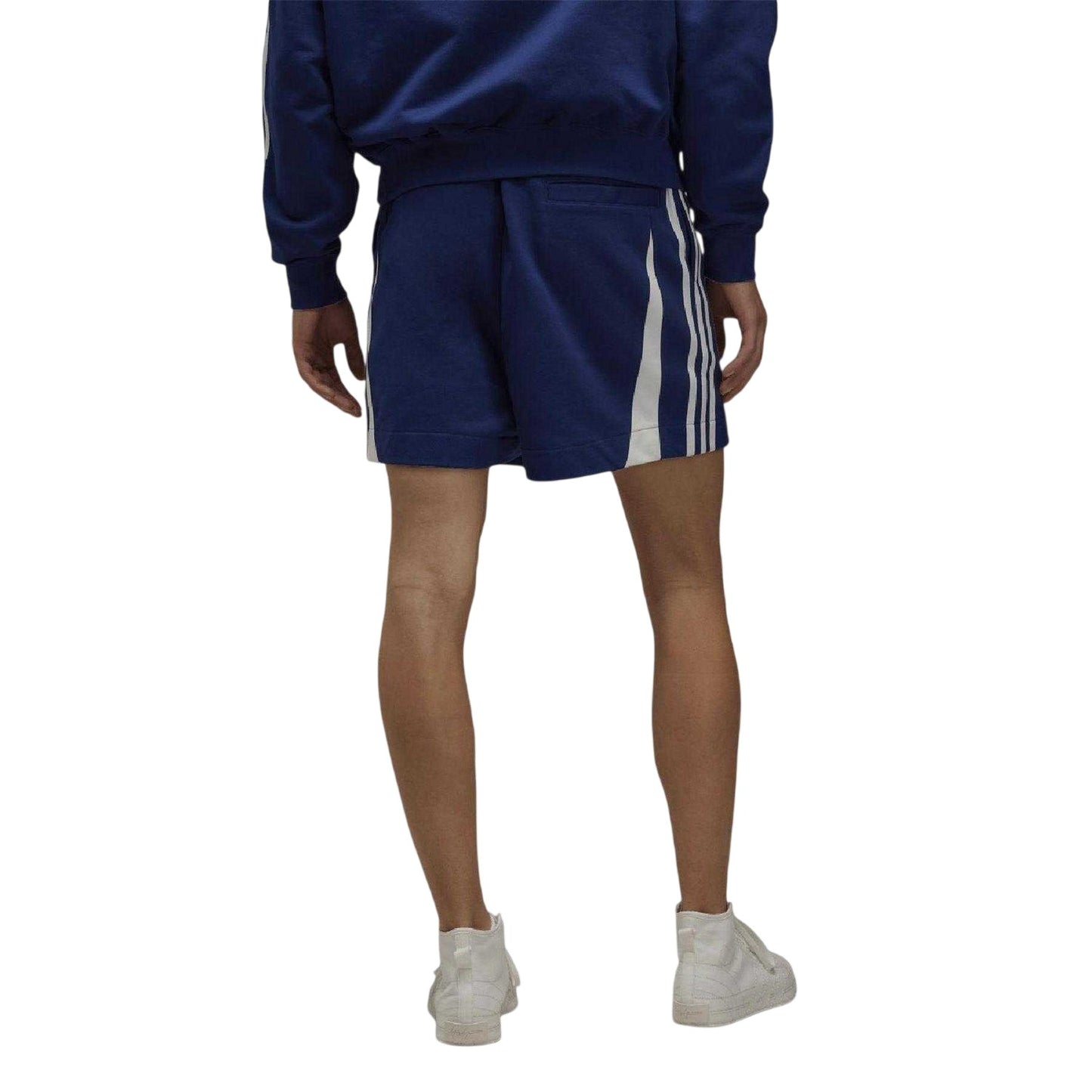 Blue - Back - Y-3 Mens French Terry Shorts