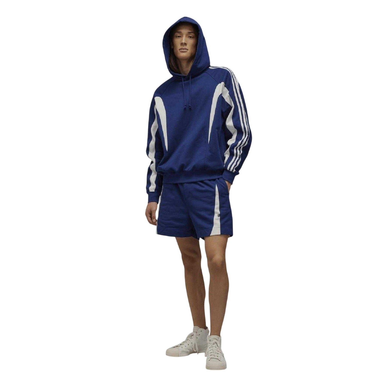 Blue - Pack Shot - Y-3 Mens French Terry Shorts