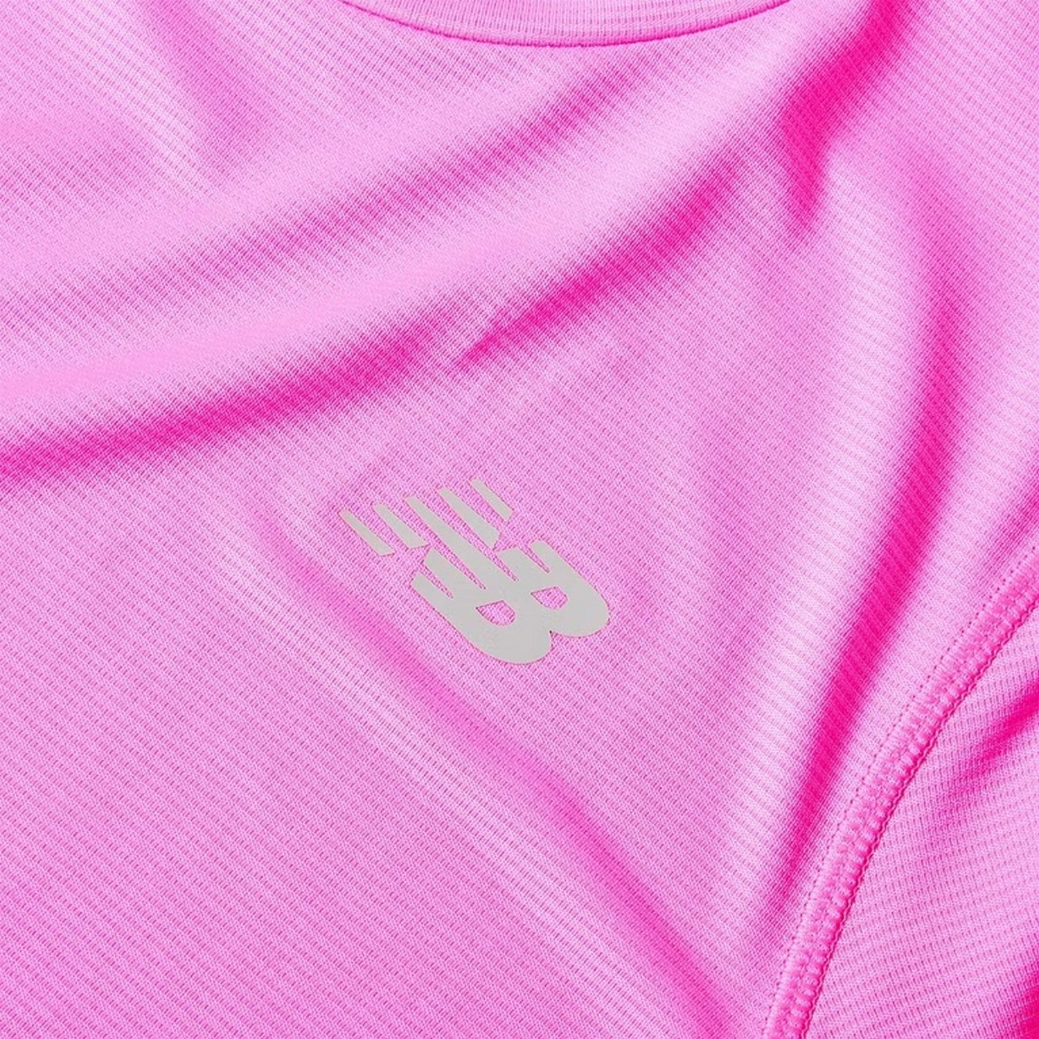 Pink - Side - New Balance Womens-Ladies Performance Short-Sleeved Running Top