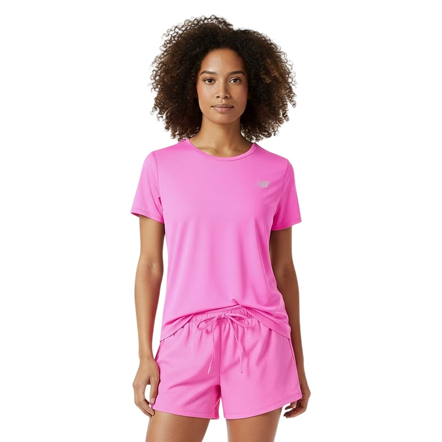 Pink - Lifestyle - New Balance Womens-Ladies Performance Short-Sleeved Running Top