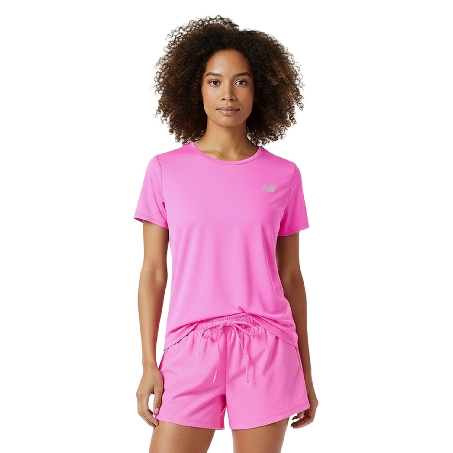 Pink - Lifestyle - New Balance Womens-Ladies Performance Short-Sleeved Running Top